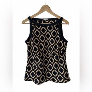 100% Silk Geometric Blouse - Planet Brand